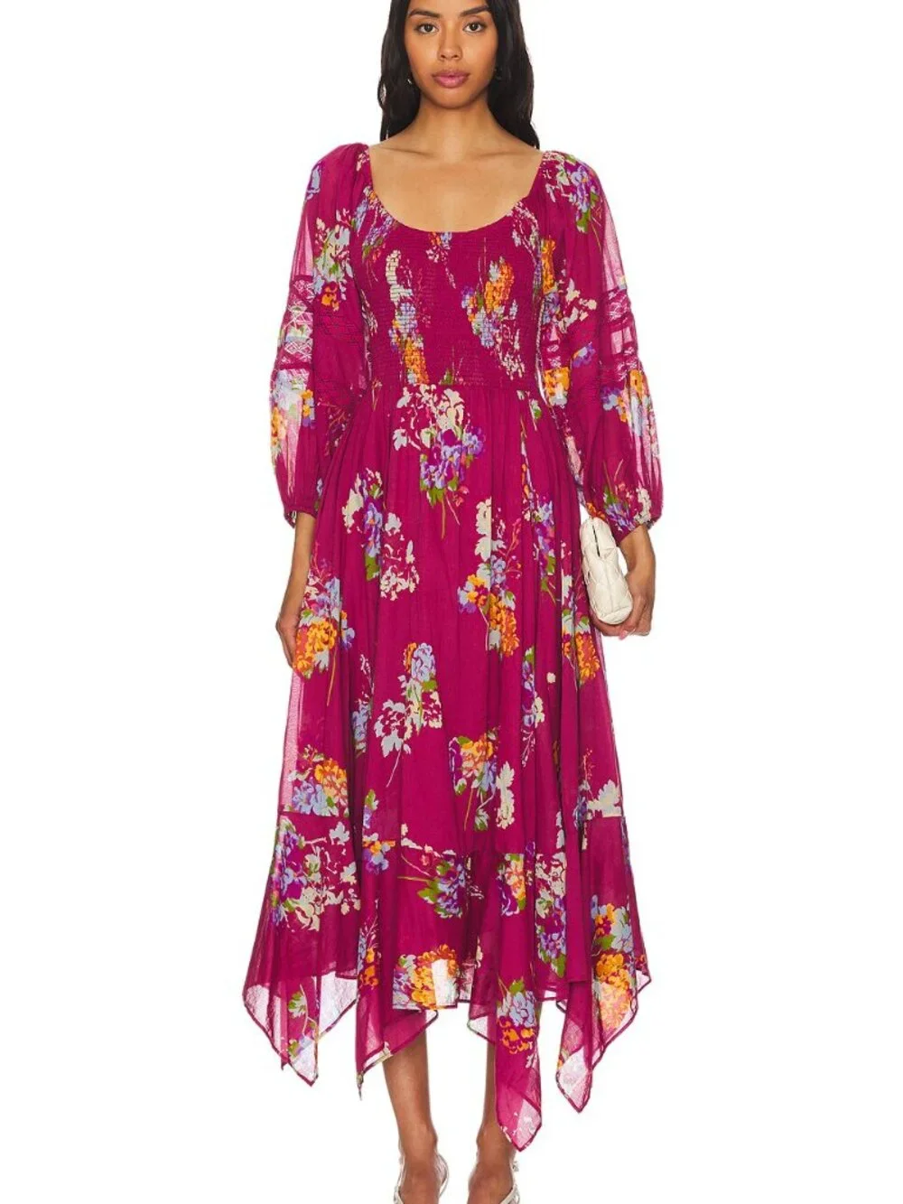 Free People Morning Glory Maxi A-line Backless High Waist length 51" size Small - Picture 1 of 7